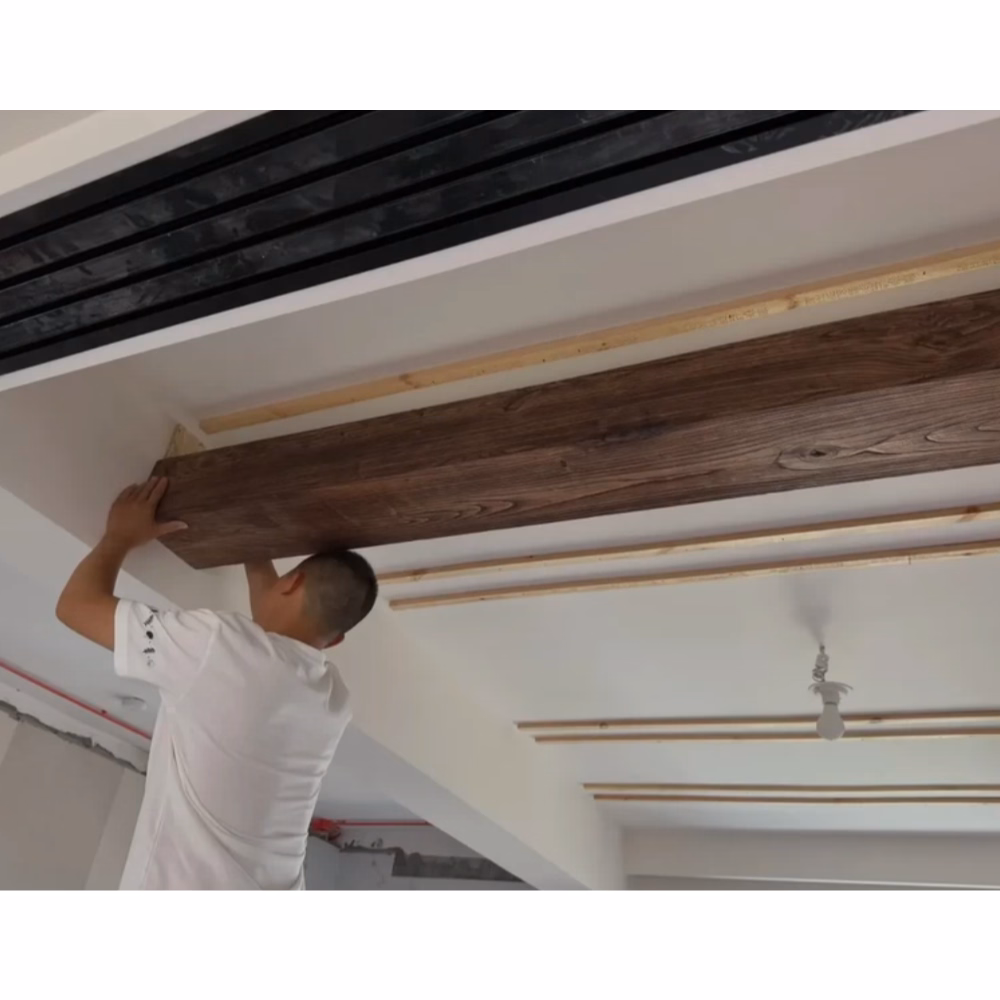 Interior Installation: fauxwoodbeams 017