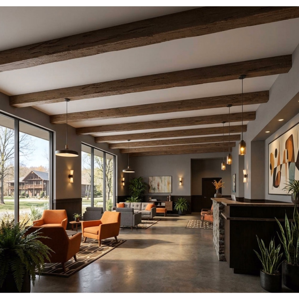 Interior Installation: fauxwoodbeams 019